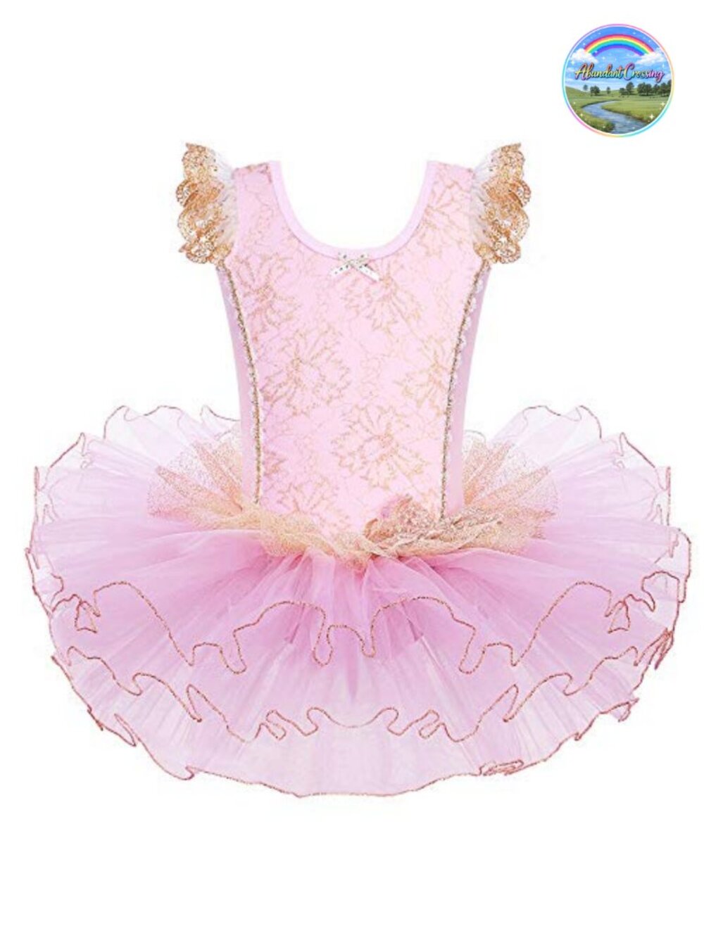 Girls Ballet Leotard Tutu Dress Sparkly Dance